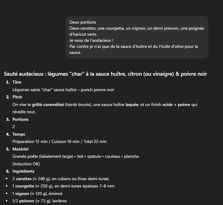 Utilisation du projet du chef GPTchebest